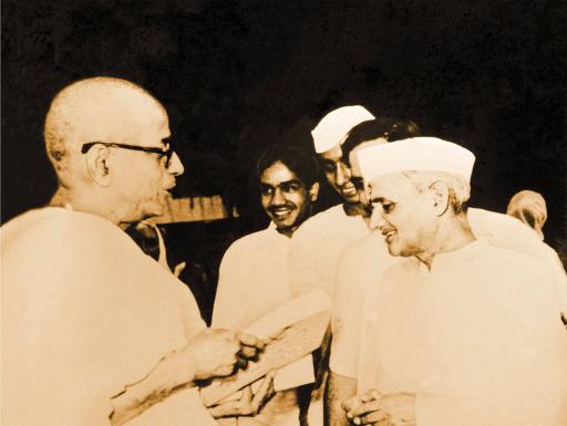 Srila Prabhupada with Indian Prime Minister