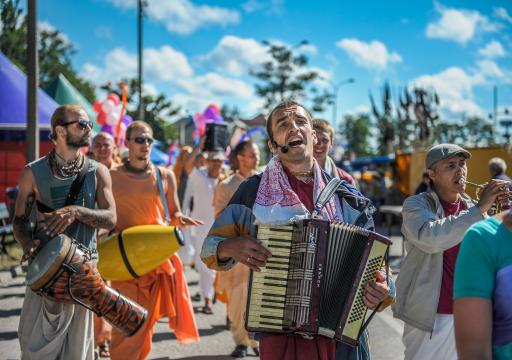 Street kirtan in Western Europe