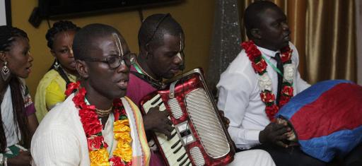 ISKCON devotees doing kirtan