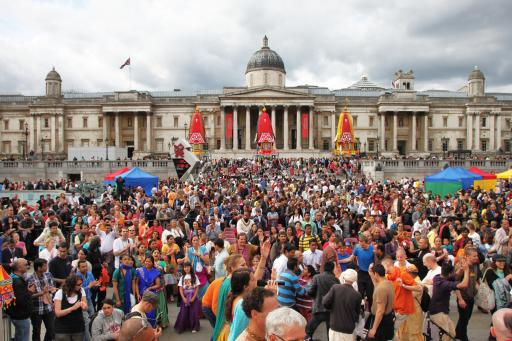 Rathayatra festival at Trafalgar Square, London, UK